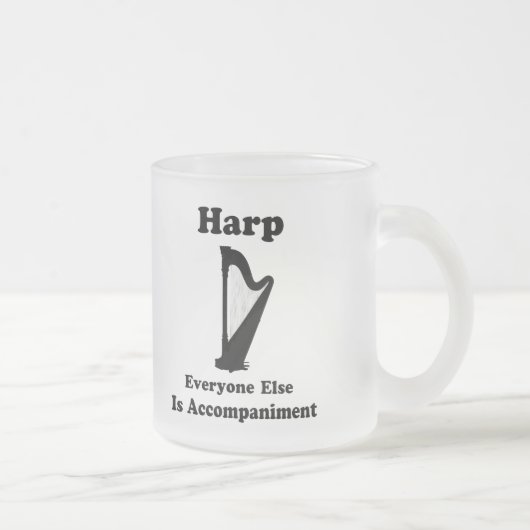 Harfen-Geschenk Mattglastasse (Rechts)