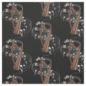 Harfen-Gewebe - Dunkelheit Stoff (Muster)
