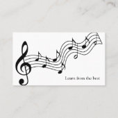 Harfen-Lehrer Visitenkarte (Rückseite)