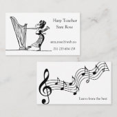 Harfen-Lehrer Visitenkarte (Vorne/Hinten)