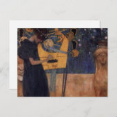 Harfen-Musik-Postkarte Gustav Kllimt Postkarte (Vorne/Hinten)