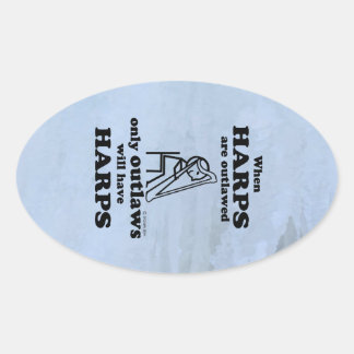 Harfen Oval Sticker