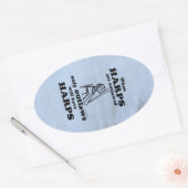 Harfen Oval Sticker (Umschlag)
