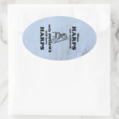 Harfen Oval Sticker (Tasche)