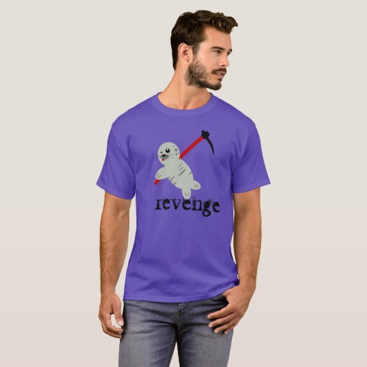 Harfen-Siegel, das Pinniped jagt T-Shirt (Vorne ganz)