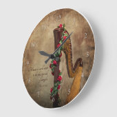 Harfen-Uhr Große Wanduhr (Winkel)