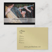 Harfen-und Flöten-elegante Musikindustrie-Karte Visitenkarte (Vorne/Hinten)