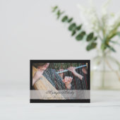 Harfen-und Flöten-elegante Musikindustrie-Karte Visitenkarte (Stehend Vorderseite)