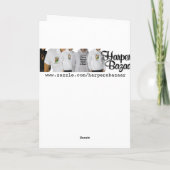 Harfen-Valentinsgruß-Karte Feiertagskarte (Rückseite)