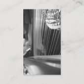 Harfen-Visitenkarte Schwarzweiss Visitenkarte (Rückseite)