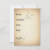 Harfeneinladungskarten Einladung (Rückseite)