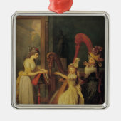 Harfenlektion gegeben von Madame de Genlis Silbernes Ornament (Vorne)