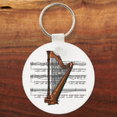 Harfenmusical 02 B Schlüsselanhänger (Vorderseite)