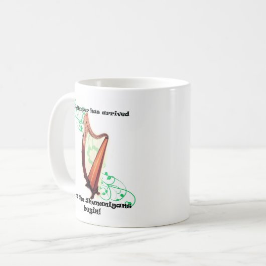 Harfeshenanigans-Tasse Kaffeetasse (Vorderseite Links)