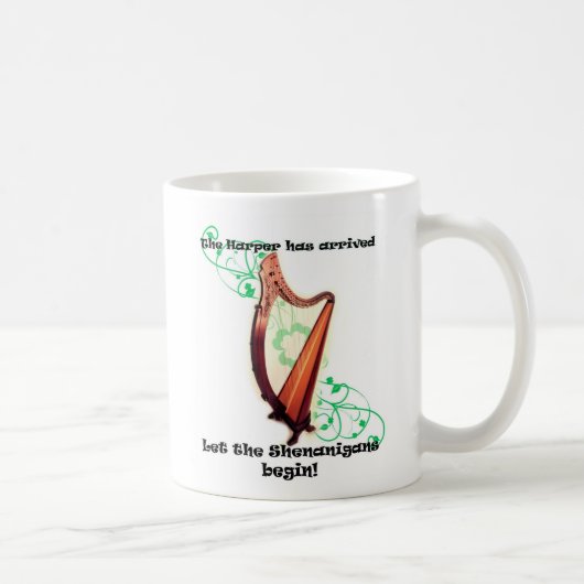 Harfeshenanigans-Tasse Kaffeetasse (Rechts)
