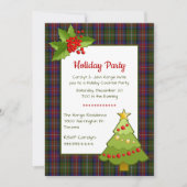 Hargis Tartan Kariertes festliches Party Einladung (Vorderseite)