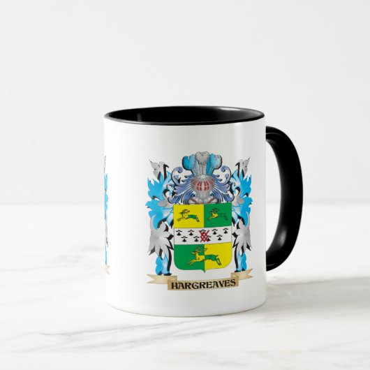 Hargreaves Wappen - Familienwappen Tasse (VorderseiteRechts)