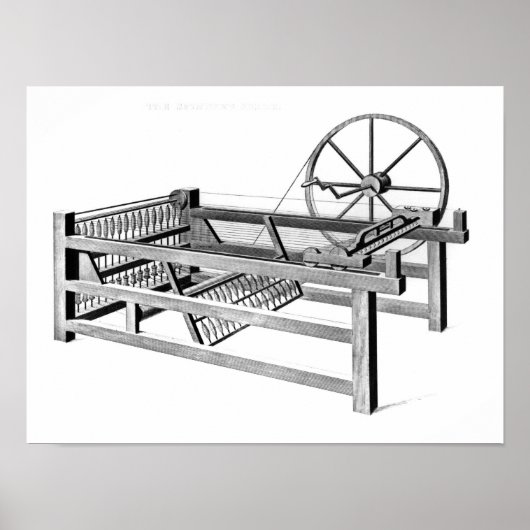 Hargreaves's Spinning Jenny, graviert von Poster (Vorne)