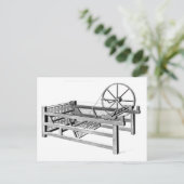 Hargreaves's Spinning Jenny, graviert von Postkarte (Stehend Vorderseite)