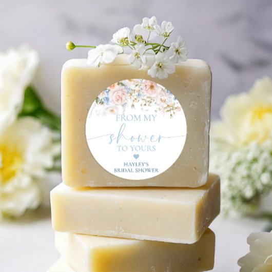 Hargrove blaue Blüte von meiner Dusche zu deiner S Runder Aufkleber