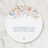 Hargrove Blue Floral Baby Dusche Pop It Geschenkanhänger (Rückseite)