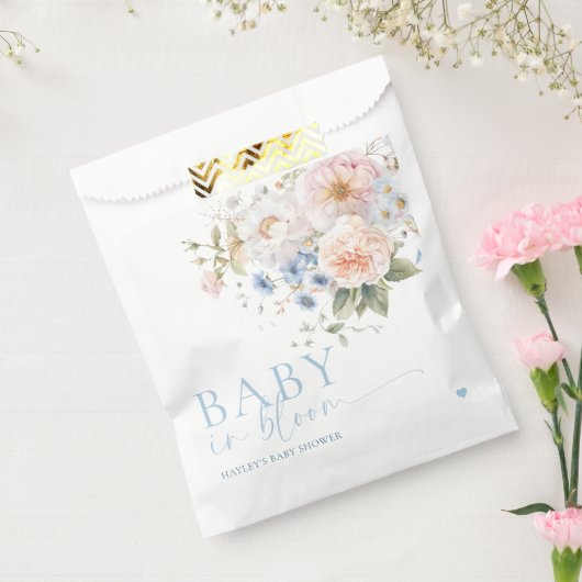 Hargrove Blue Floral Baby in Bloom Baby Dusche Geschenktütchen (Versiegelt)