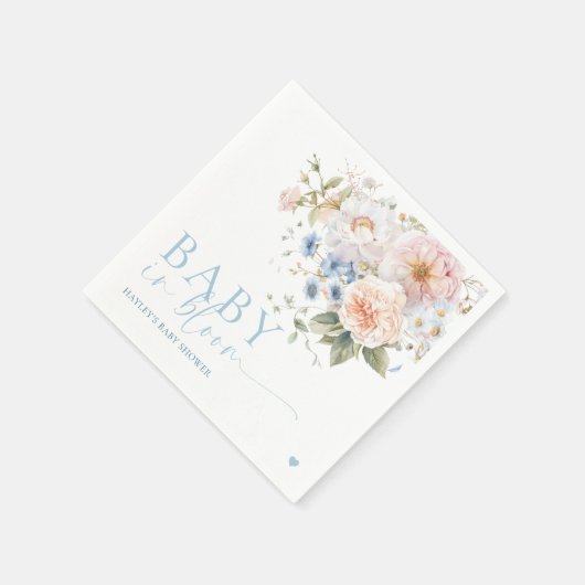 Hargrove Blue Floral Baby in Bloom Baby Dusche Serviette (Ecke)