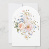 Hargrove Blue Floral Baby Shower Arch Einladung (Rückseite)