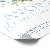 Hargrove Blue Floral Favorits Sign Poster (Ecke)