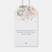 Hargrove Blue Floral Ließ Liebe Bloom Favor Gesche Geschenkanhänger (Rückseite)