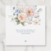 Hargrove Blue Floral Vielen Dank Geschenkanhänger (Rückseite)