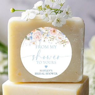 Hargrove Blue Floral Von Meinem Bad Zu Ihrem Seife Runder Aufkleber