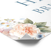 Hargrove Blue Liebe in Bridal Blütendusche Willkom Poster (Ecke)