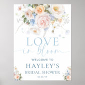Hargrove Blue Liebe in Bridal Blütendusche Willkom Poster (Vorne)