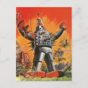 Hari Hari Vintage Japanischer Roboter Postkarte