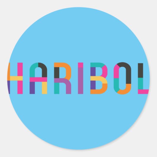 Haribol Nitai Gaur Runder Aufkleber (Vorderseite)