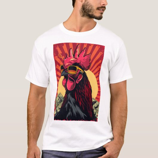 Harica Poor Rooster 2D Illustration T - Shirt (Vorderseite)