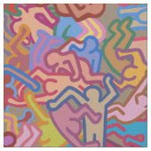 Haring Inspiriert Chaos Stoff (Nahaufnahme)