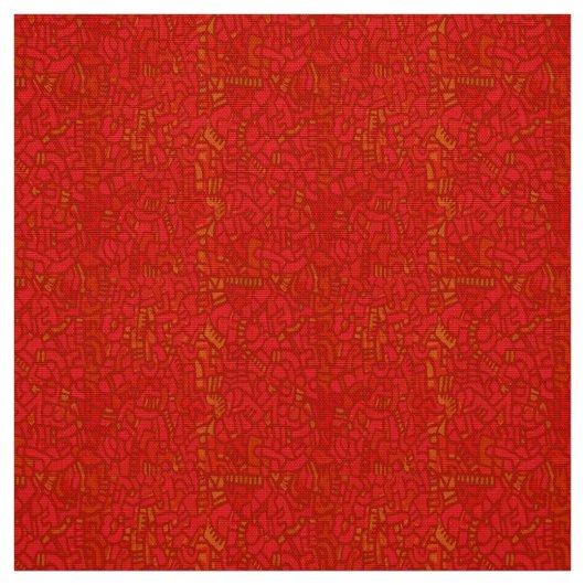 Haring Inspiriert Mosaik Red Stoff (Muster)
