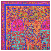 Haring Inspirierte Fantasie Stoff (Muster)