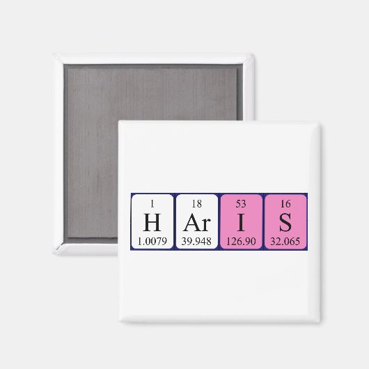 Haris Periodenmagnet Magnet (Vorderseite/Rückseite)