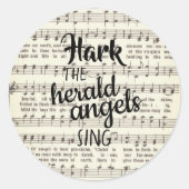 Hark, der Herald Angels Sing Classic Round Sticker (Vorderseite)