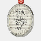 Hark, die Herald Angels Sing Metal Ornament Aus Metall (Links)