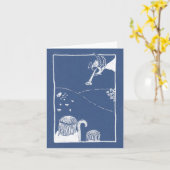 Hark! Die Herald Angels Sing Weihnachtskarte Karte (Gelbe Blume)