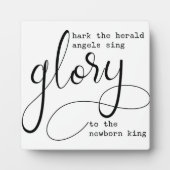 Hark die Herold Engel singen Ruhm Weihnachtszeiche Fotoplatte (Vorderseite)