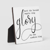 Hark die Herold Engel singen Ruhm Weihnachtszeiche Fotoplatte (Vorderseite)