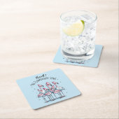 Hark The Flamingos Sing Rechteckiger Pappuntersetzer (Vor Ort)