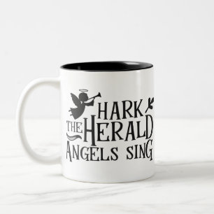 Hark the Herald Angel Sing Zweifarbige Tasse