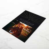 Hark The Herald Angels Foil Holiday Foto Card Folieneinladung (Gedreht)