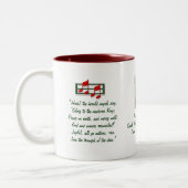 Hark the Herald Angels Hymn Zwei-Tone-Kaffee-Tasse Zweifarbige Tasse (Links)
